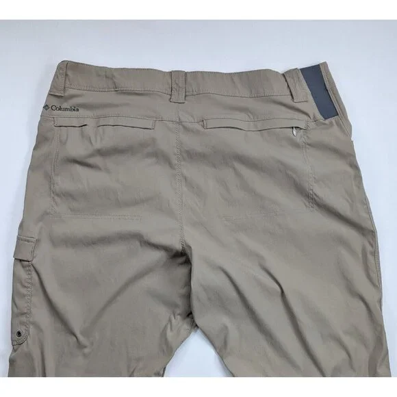 Columbia Mens Cargo Pants In Beige Size 36W 32L Lightweight - Picture 4 of 7